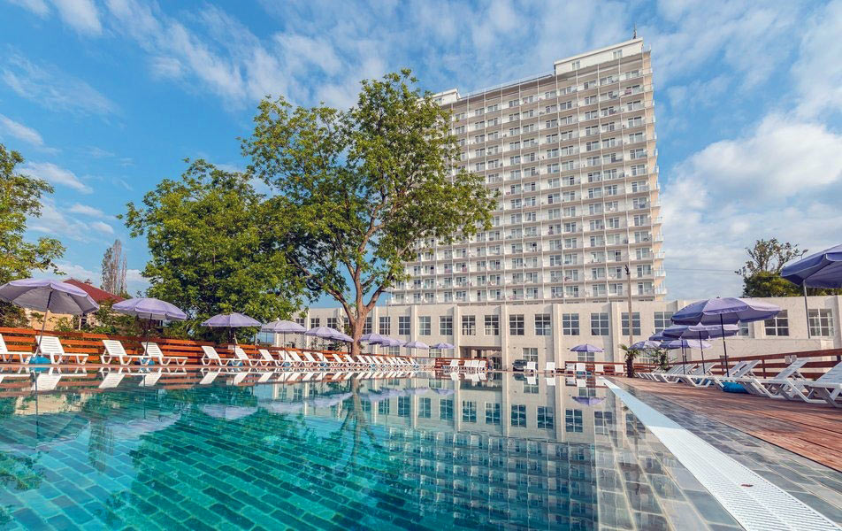 Front view of the hotel
